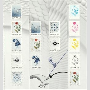 FRIMRKER DANMARK | 2016 - AFA 1876A-79A - Dansk porceln - Miniark prestigehfte - Postfrisk