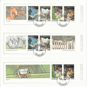 FRIM�RKER DANMARK | 2009 - AFA 1582-84 - Zoologisk Have - Miniark fra prestigeh�fte komplet - Pragt Stemplet
