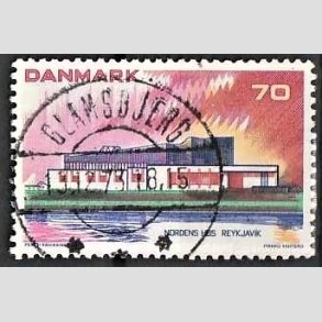 FRIM�RKER DANMARK | 1973 - AFA 547 - Nordens hus. - 70 �re flerfarvet - Pragt Stemplet Glamsbjerg