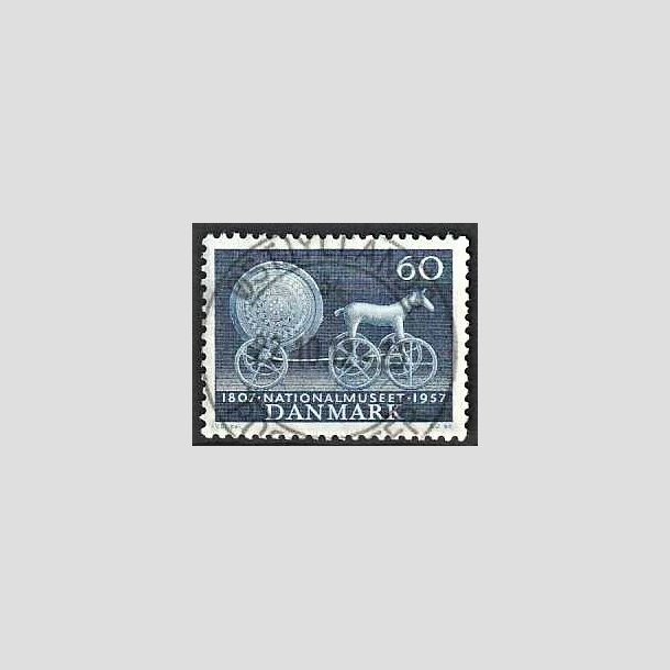 FRIMRKER DANMARK | 1957 - AFA 371 - Nationalmuseets 150 r - 60 re bl - Pragt Stemplet 