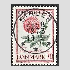 FRIM�RKER DANMARK | 1973 - AFA 546 - Jydske Haveselskab 100 �r - 70 �re rosa/gr�n/r�d - Pragt Stemplet Struer