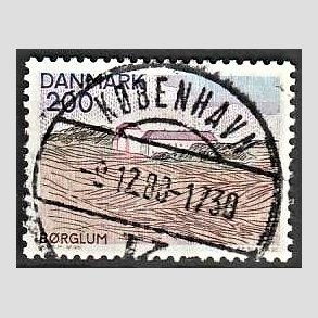FRIM�RKER DANMARK | 1980 - AFA 702 - Nord for Limfjorden - 200 �re flerfarvet - Pragt Stemplet K�benhavn