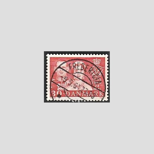 FRIMRKER DANMARK | 1960 - AFA 384 - Slvbryllup - 30 re rd - Pragt Stemplet Fredericia