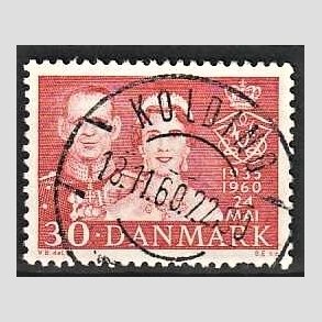 FRIM�RKER DANMARK | 1960 - AFA 384 - S�lvbryllup - 30 �re r�d - Pragt Stemplet Kolding