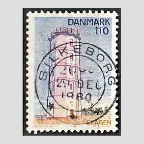 FRIM�RKER DANMARK | 1980 - AFA 701 - Nord for Limfjorden - 110 �re flerfarvet - Pragt Stemplet Silkeborg