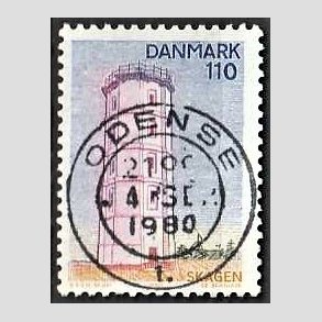 FRIM�RKER DANMARK | 1980 - AFA 701 - Nord for Limfjorden - 110 �re flerfarvet - Pragt Stemplet Odense