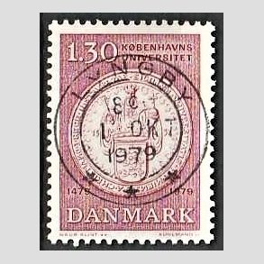 FRIM�RKER DANMARK | 1979 - AFA 673 - K�benhavns universitet 500 �r - 1,30 Kr. r�d - Pragt Stemplet Lyngby