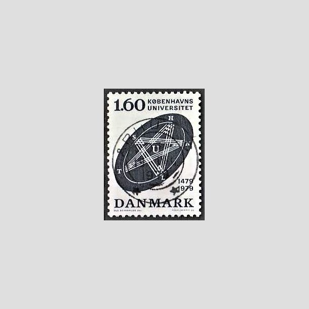 FRIMRKER DANMARK | 1979 - AFA 674 - Kbenhavns Universitet 500 r - 1,60 Kr. bl - Lux Stemplet rhus C