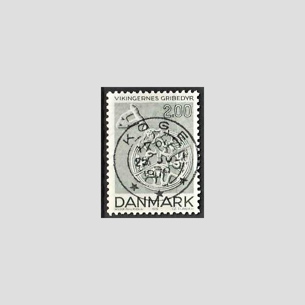 FRIMRKER DANMARK | 1979 - AFA 685 - Vikingetiden - 2 Kr. grnbl - Pragt Stemplet Kge