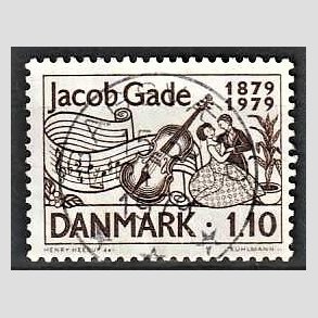 FRIM�RKER DANMARK | 1979 - AFA 692 - Jacab Gade komponist - 1,10 Kr. brun - Pragt Stemplet Bagsv�rd