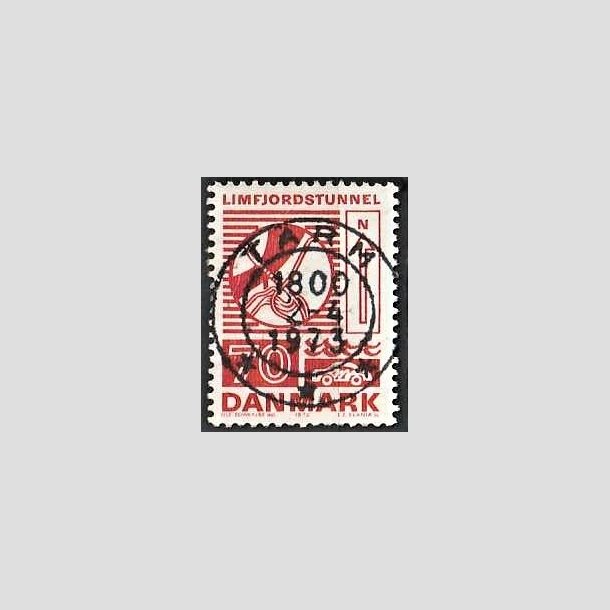 FRIMRKER DANMARK | 1972 - AFA 536 - Trafiktekniske anlg - 70 re rd - Pragt Stemplet Tarm