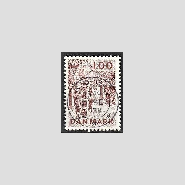 FRIMRKER DANMARK | 1978 - AFA 665 - Dansk fiskeri - 1,00 Kr. rdbrun - Pragt Stemplet Kge