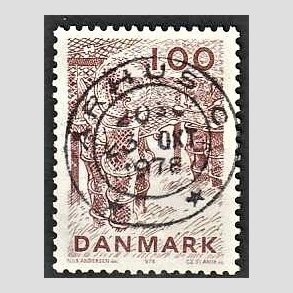 FRIM�RKER DANMARK | 1978 - AFA 665 - Dansk fiskeri - 1,00 Kr. r�dbrun - Pragt Stemplet �rhus C