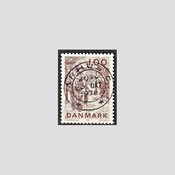 FRIMRKER DANMARK | 1978 - AFA 665 - Dansk fiskeri - 1,00 Kr. rdbrun - Pragt Stemplet rhus C