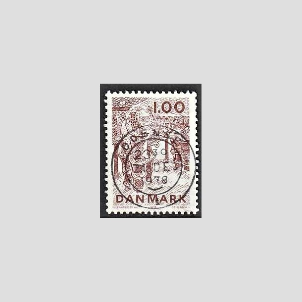 FRIMRKER DANMARK | 1978 - AFA 665 - Dansk fiskeri - 1,00 Kr. rdbrun - Pragt Stemplet Odense