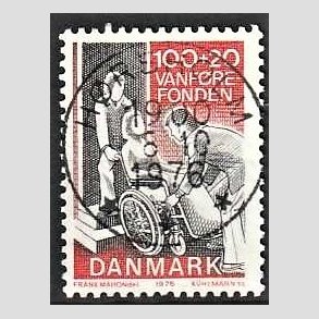 FRIMRKER DANMARK | 1976 - AFA 623 - Vanfrefonden - 100 + 20 re rd/sort - Pragt Stemplet Hrsholm