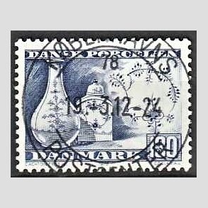 FRIM�RKER DANMARK | 1975 - AFA 590 - Dansk porcel�n - 130 �re bl� - Pragt Stemplet