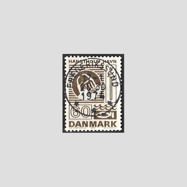 FRIMRKER DANMARK | 1972 - AFA 535 - Trafiktekniske anlg - 60 re brun - Pragt Stemplet Frederikssund