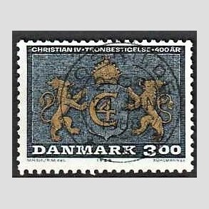 FRIM�RKER DANMARK | 1988 - AFA 903 - Chr. IV�s tronbestigelse 400 �r - Lux Stemplet Roskilde