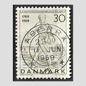FRIM�RKER DANMARK | 1969 - AFA 477 - Landhusholdningsselskabet 200 �r - 30 �re gr�n - Pragt Stemplet �benr�