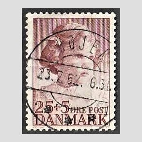 FRIMRKER DANMARK | 1950 - AFA 325 - Prinsesse Anne-Marie - 25 + 5 re brunrd - Pragt Stemplet Hjer