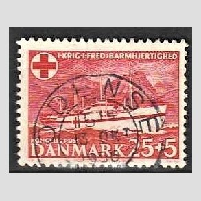 FRIMRKER DANMARK | 1951 - AFA 333 - Jutlandia 25 + 5 re rd - Lux Stemplet Odense