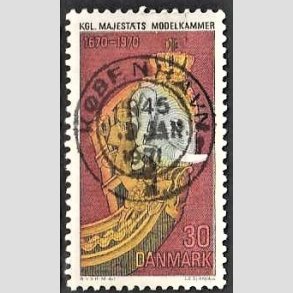 FRIM�RKER DANMARK | 1970 - AFA 498 - Orlogsmuseet 300 �r - 30 �re flerfarvet - Pragt Stemplet 