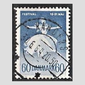 FRIM�RKER DANMARK | 1962 - AFA 406 - Ballet og musik - 60 �re bl� - Pragt Stemplet Randers