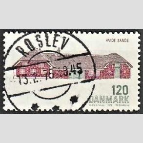 FRIMRKER DANMARK | 1972 - AFA 541 - Dansk bygningskunst - 120 re grn/brun/brunrd - Pragt Stemplet Roslev