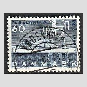 FRIM�RKER DANMARK | 1962 - AFA 409 - Selandia - 60 �re bl� - Pragt Stemplet