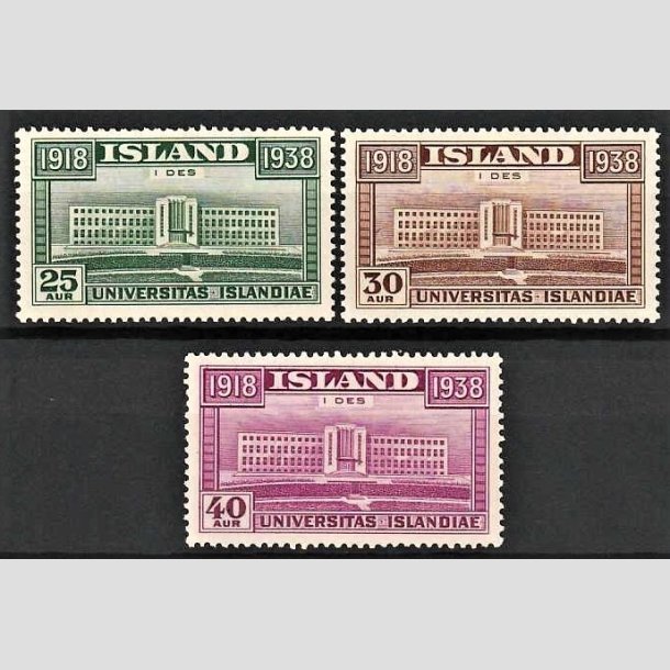 FRIMRKER ISLAND | 1938 - AFA 202-204 - 20 rs uafhngighed - Komplet st - Ubrugt