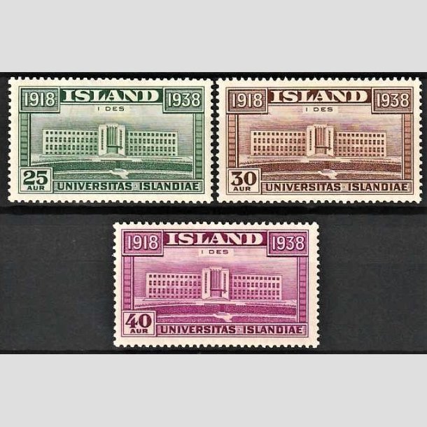 FRIMRKER ISLAND | 1938 - AFA 202-204 - 20 rs uafhngighed - Komplet st - Ubrugt