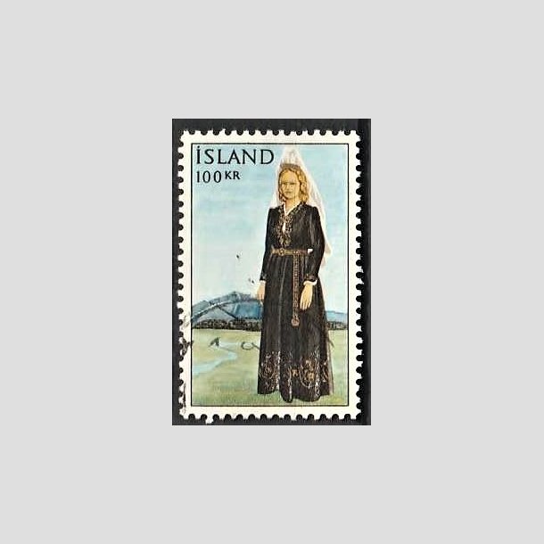 FRIMRKER ISLAND | 1965 - AFA 399 - Islandsk nationaldragt - 100 kr. flerfarvet - Stemplet