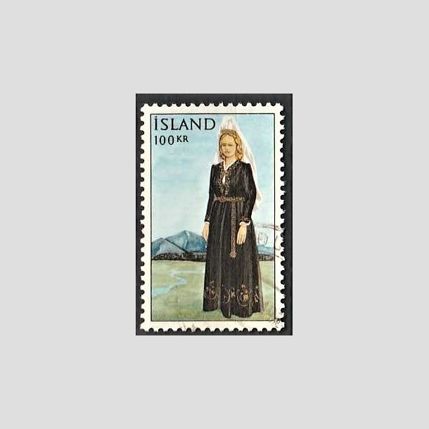 FRIMRKER ISLAND | 1965 - AFA 399 - Islandsk nationaldragt - 100 kr. flerfarvet - Stemplet