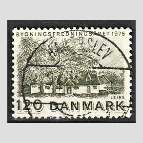 FRIM�RKER DANMARK | 1975 - AFA 592 - Bygningsfredning - 120 �re gr�n - Pragt Stemplet Haderslev