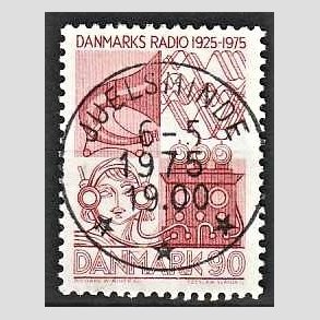 FRIM�RKER DANMARK | 1975 - AFA 583 - Danmarks Radio 50 �r - 90 �re r�d - Pragt Stemplet Juelsminde