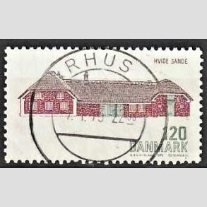 FRIM�RKER DANMARK | 1972 - AFA 541 - Dansk bygningskunst - 120 �re gr�n/brun/brunr�d - Pragt Stemplet �rhus