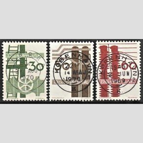 FRIM�RKER DANMARK | 1968 - AFA 473-75 - Danmarks industri - 30-60 �re - Lux Stemplet