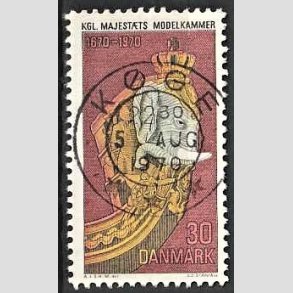 FRIM�RKER DANMARK | 1970 - AFA 498 - Orlogsmuseet 300 �r - 30 �re flerfarvet - Pragt Stemplet K�ge