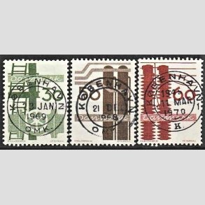 FRIM�RKER DANMARK | 1968 - AFA 473-75 - Danmarks industri - 30-60 �re - Lux Stemplet