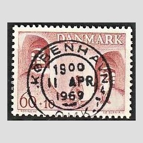 FRIMRKER DANMARK | 1968 - AFA 472 - Brnesagen Grnland - 60 + 10 re brunrd - Pragt Stemplet 
