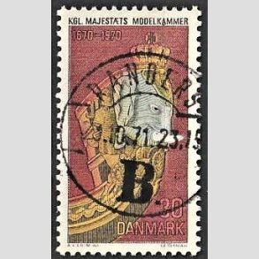 FRIM�RKER DANMARK | 1970 - AFA 498 - Orlogsmuseet 300 �r - 30 �re flerfarvet - Pragt Stemplet Randers