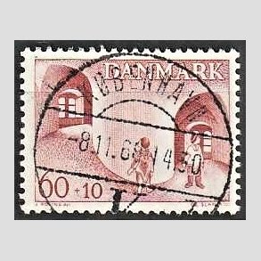 FRIMRKER DANMARK | 1968 - AFA 472 - Brnesagen Grnland - 60 + 10 re brunrd - Pragt Stemplet 