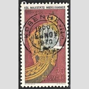 FRIM�RKER DANMARK | 1970 - AFA 498 - Orlogsmuseet 300 �r - 30 �re flerfarvet - Pragt Stemplet 