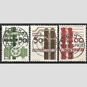 FRIM�RKER DANMARK | 1968 - AFA 473-75 - Danmarks industri - 30-60 �re - Lux Stemplet