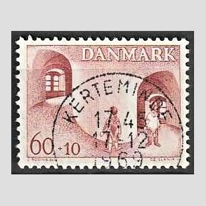 FRIMRKER DANMARK | 1968 - AFA 472 - Brnesagen Grnland - 60 + 10 re brunrd - Pragt Stemplet 