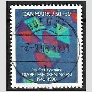 FRIMRKER DANMARK | 1990 - AFA 977 - Diabetesforeningen - 3,50 Kr. + 50 re flerfarvet - Lux Stemplet Odense