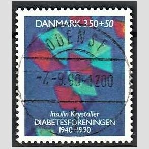 FRIMRKER DANMARK | 1990 - AFA 977 - Diabetesforeningen - 3,50 Kr. + 50 re flerfarvet - Lux Stemplet Odense