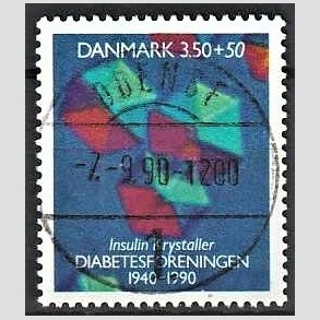 FRIMRKER DANMARK | 1990 - AFA 977 - Diabetesforeningen - 3,50 Kr. + 50 re flerfarvet - Lux Stemplet Odense