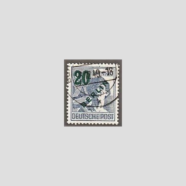 FRIMRKER VESTBERLIN: 1949 | AFA 66 | 20/80 pf. blviolet - Stemplet